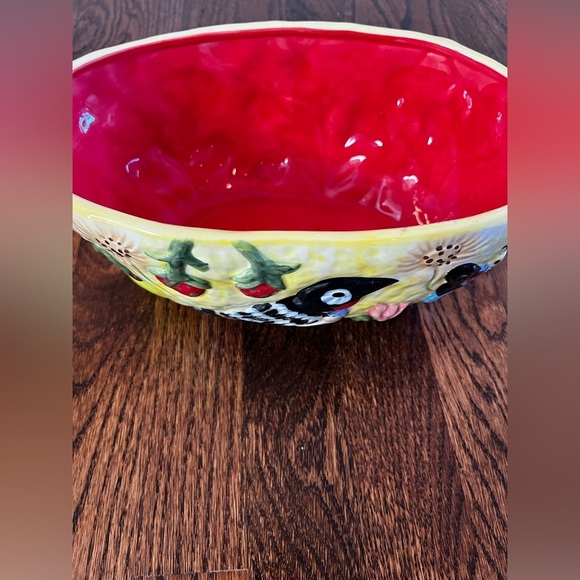 Anthropologie Nathalie Lete Nature Nurture Planter Pot Bird Strawberry Butterfly - Picture 6 of 8